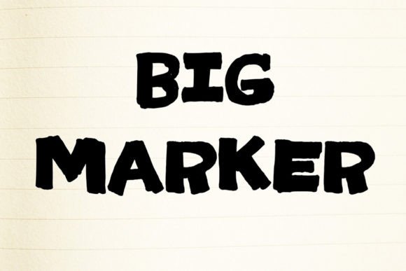 Big Marker Typeface for Bold Handmade Branding