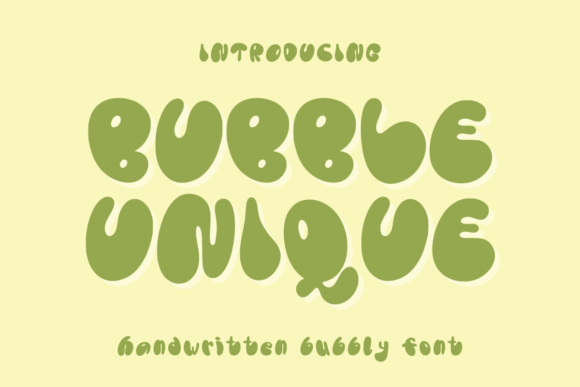 Bubble Unique: The Bold Display Font for Memorable Branding