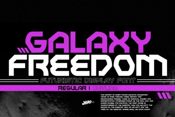 Galaxy Freedom: The Futuristic Display Font for Creative Makers